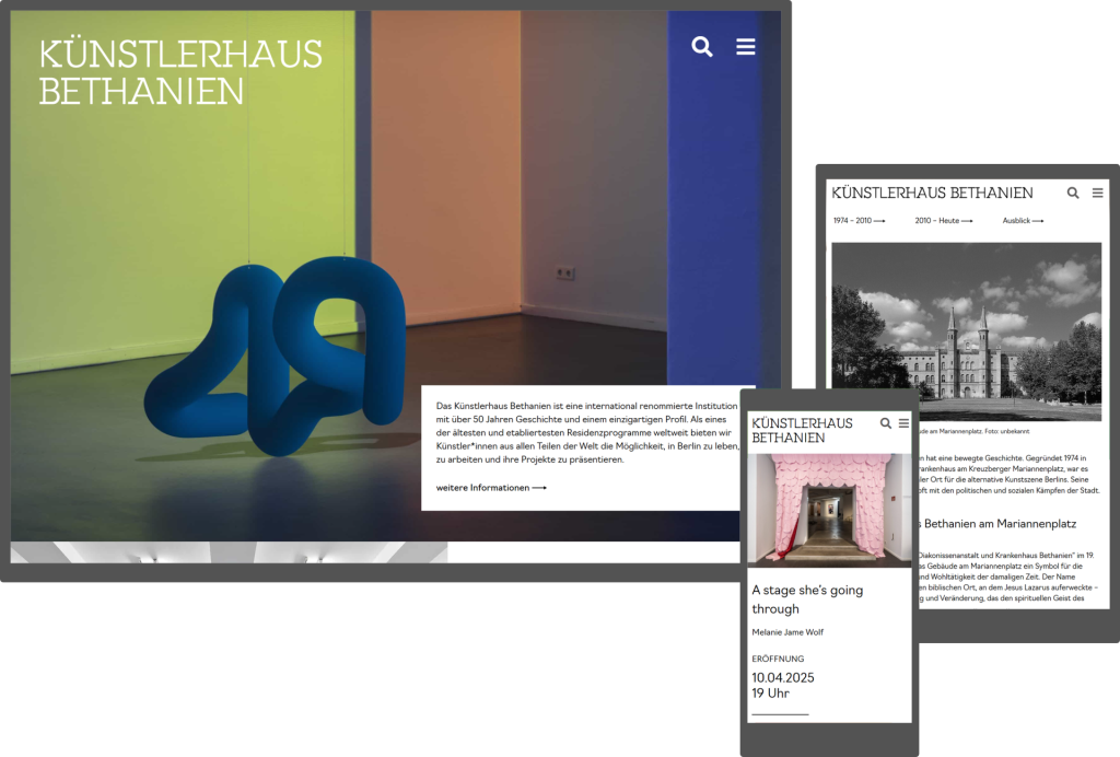 Webseite Künstlerhaus Bethanien